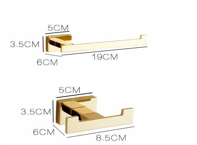 Portarrollos de papel higiénico dorado minimalista elegante