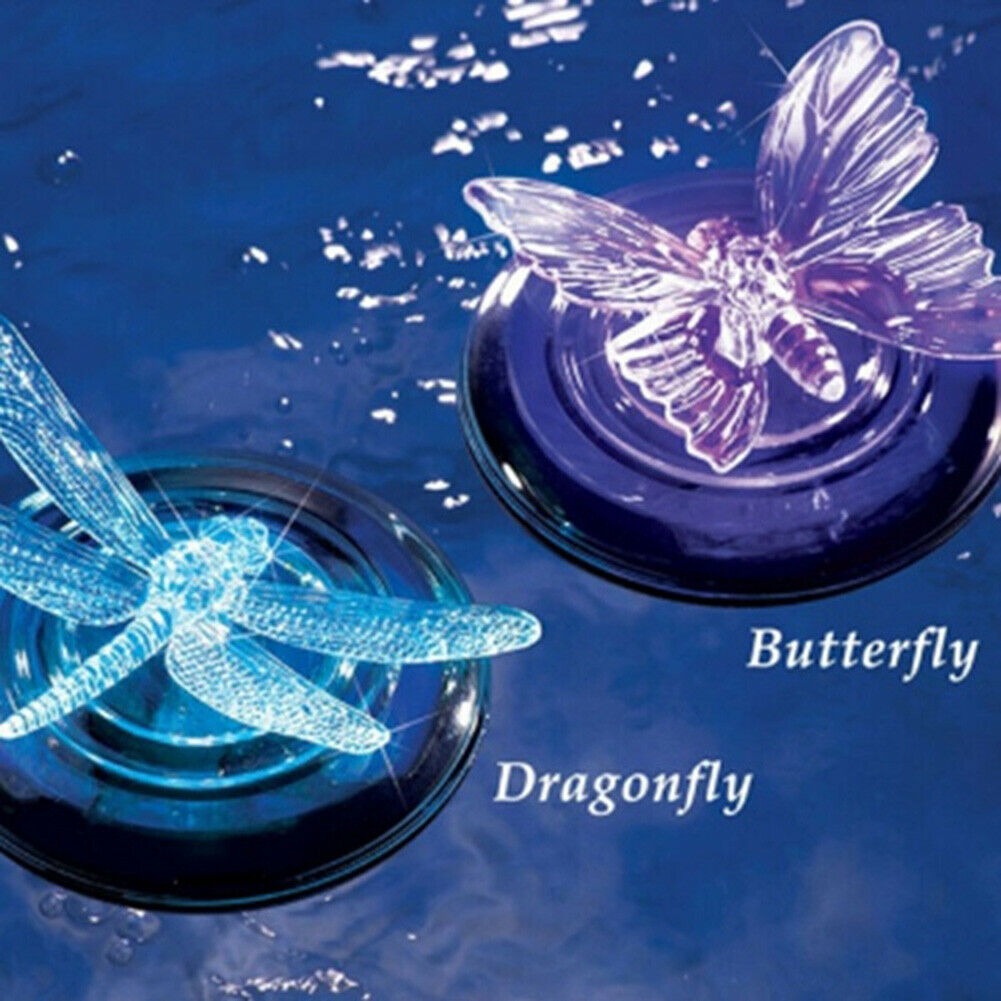 Estanque al aire libre decorativo Mariposa / Libélula Luces LED flotantes solares