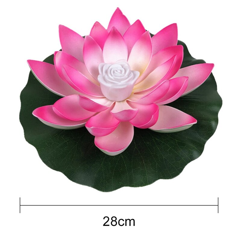 Lámparas LED flotantes Lotus para decoración de fuentes y estanques de jardín