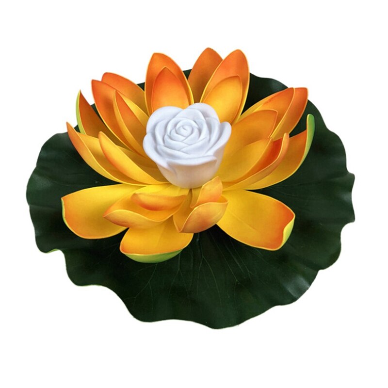 Lámparas LED flotantes Lotus para decoración de fuentes y estanques de jardín